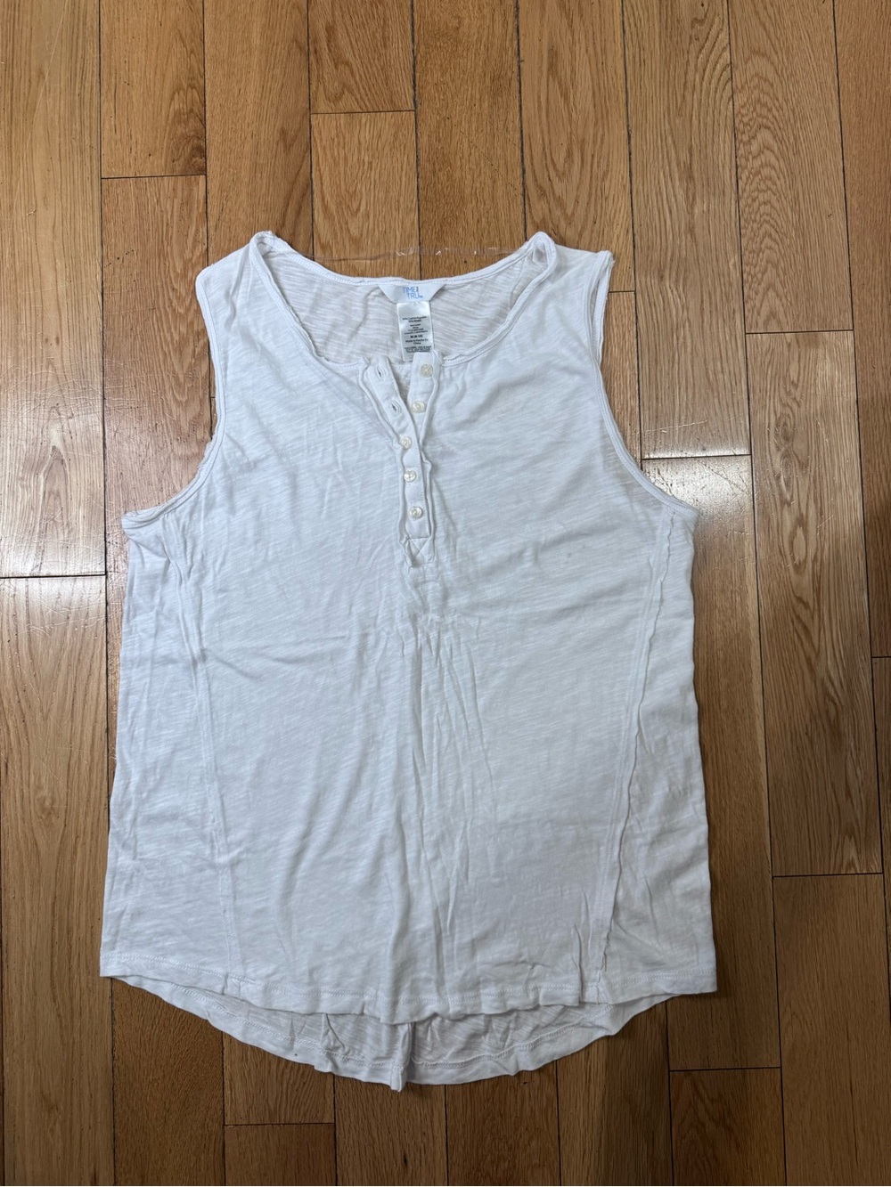 3 Women's Henley Tank Tops - Black, Olive, White (3 Pack) - Picture 4 of 11